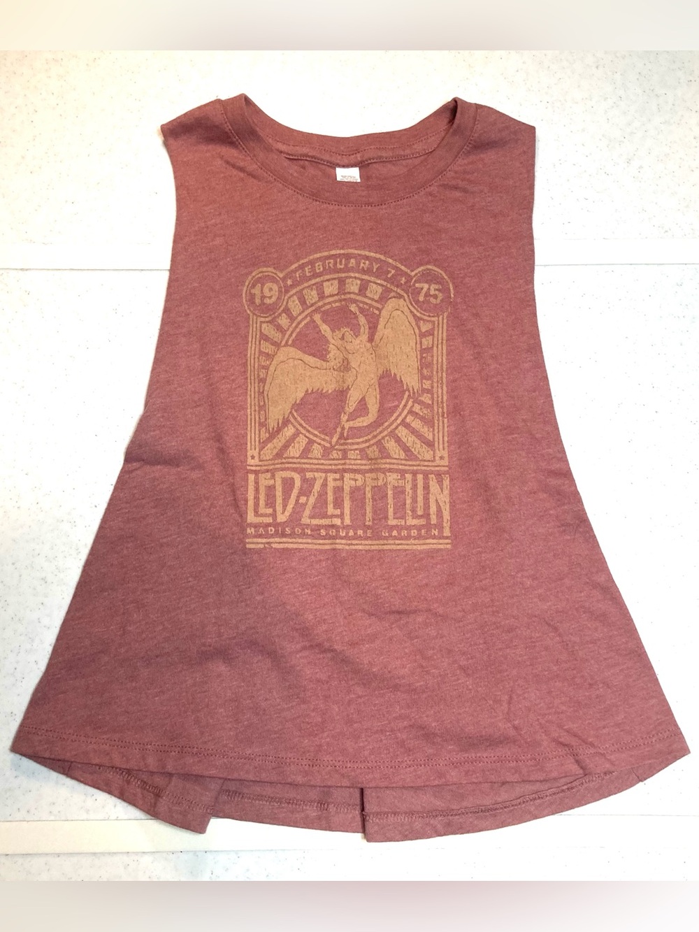 Led Zeppelin custom girls trimmed racer back t-shirt tank top sz S small